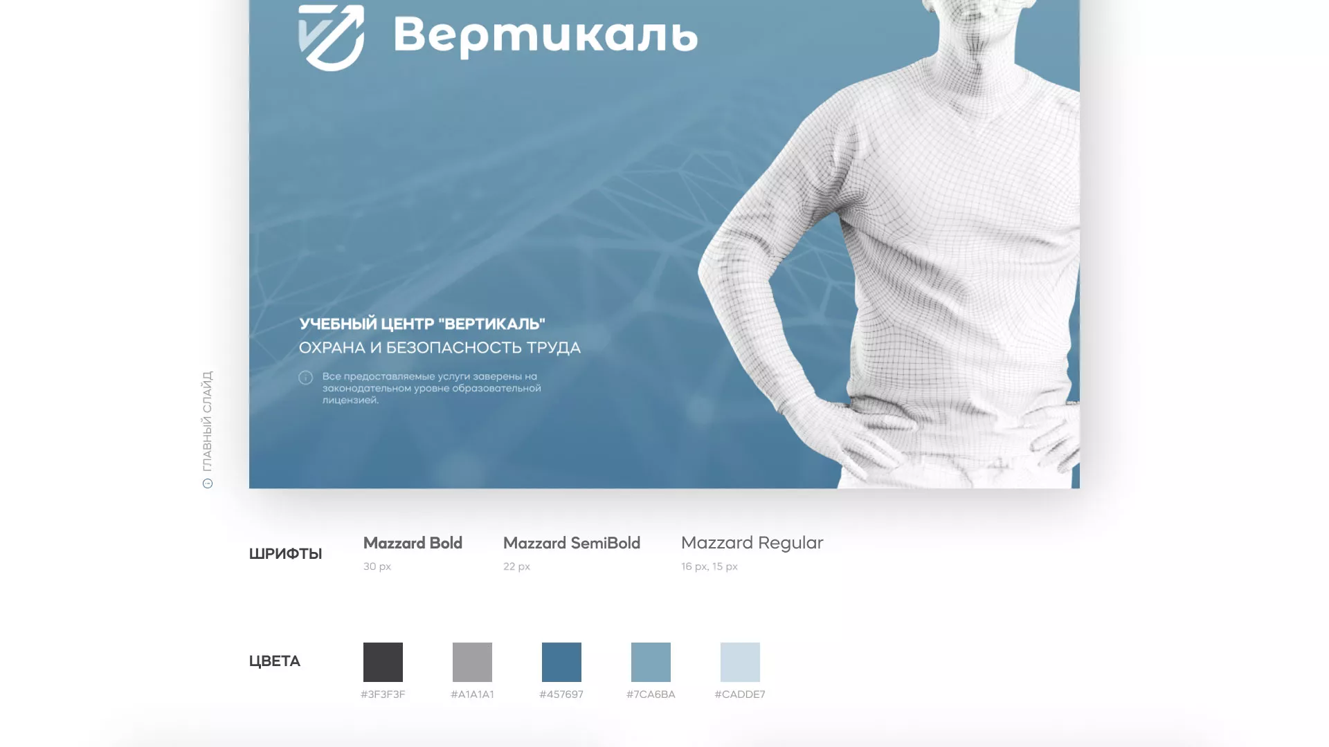 Разработка презентации для учебного центра «Вертикаль» в Мещовске