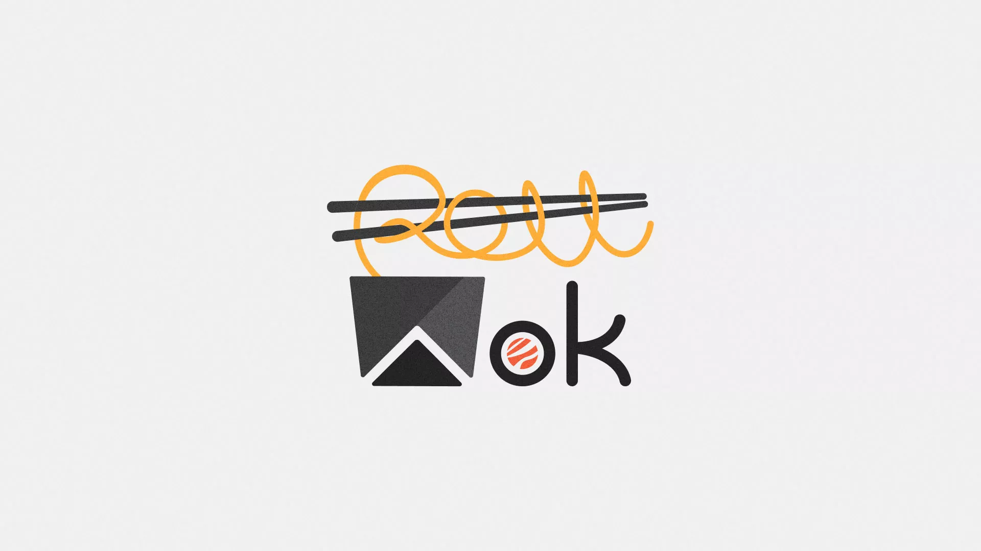 Разработка логотипа суши-бара «Roll Wok Club» в Мещовске